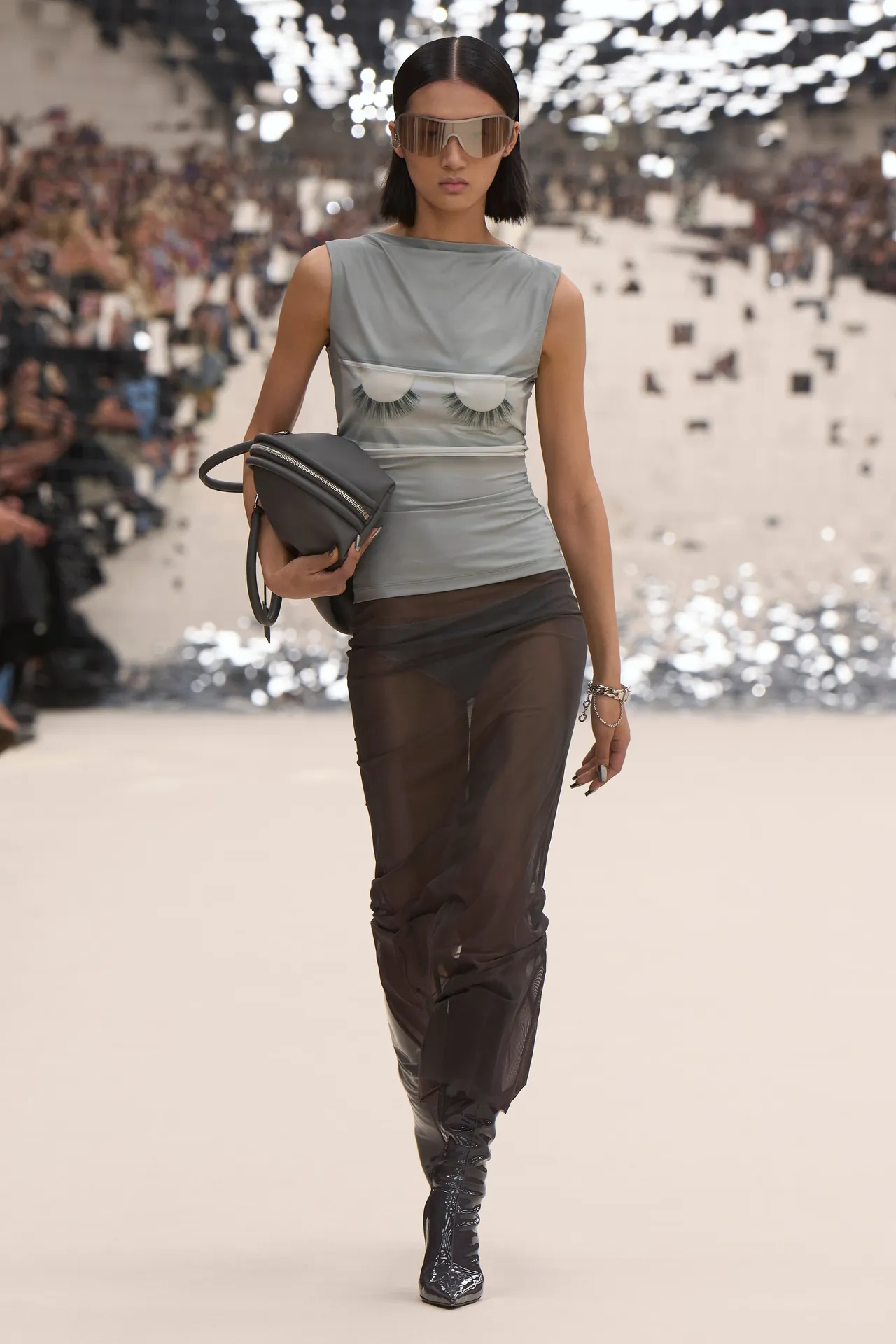 Spring Summer 2024 Trends - Transparent Skirt - Black Diamond